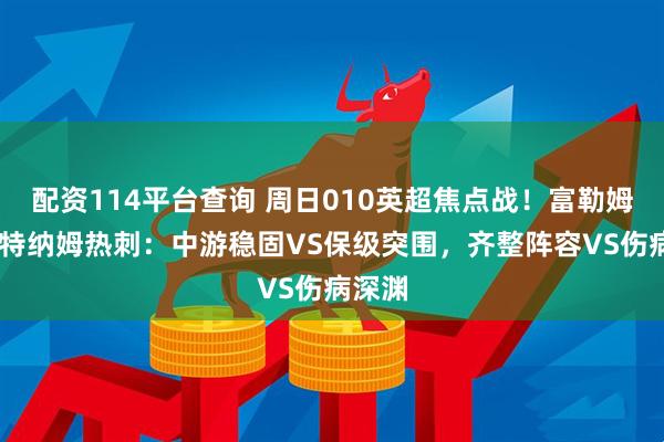 配资114平台查询 周日010英超焦点战！富勒姆VS托特纳姆热刺：中游稳固VS保级突围，齐整阵容VS伤病深渊
